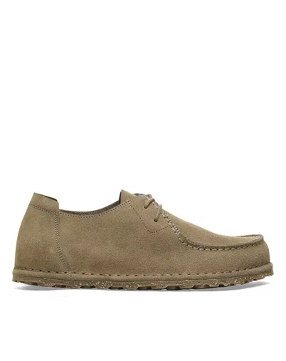 Birkenstock - Utti Lace Suede Leather Sko - Gray Taupe